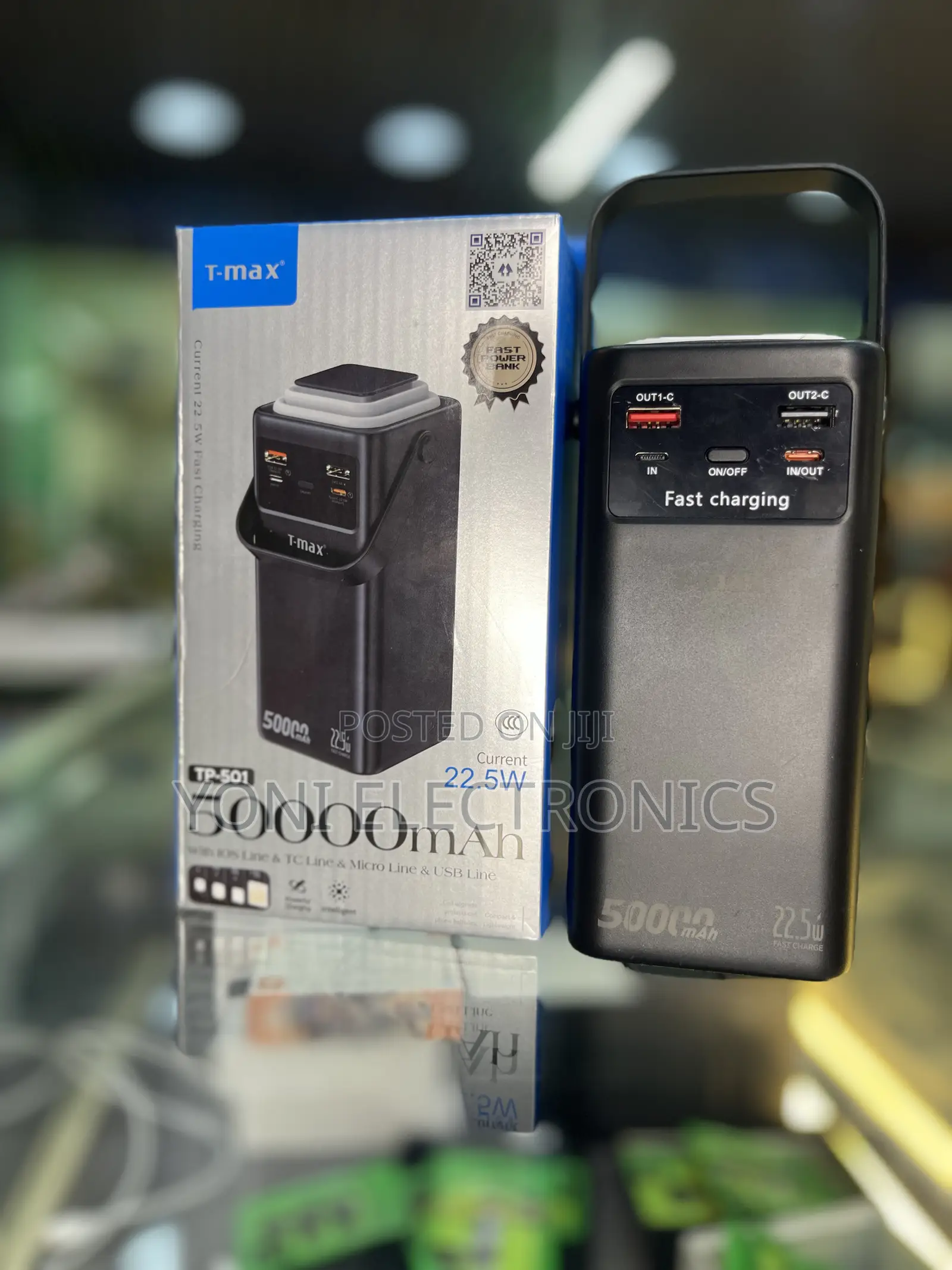 T-Max Tp-501 50,000mah High-Capacity Power Bank – 22.5w Fast Charging