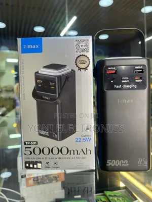 T-Max Tp-501 50,000mah High-Capacity Power Bank – 22.5w Fast Charging