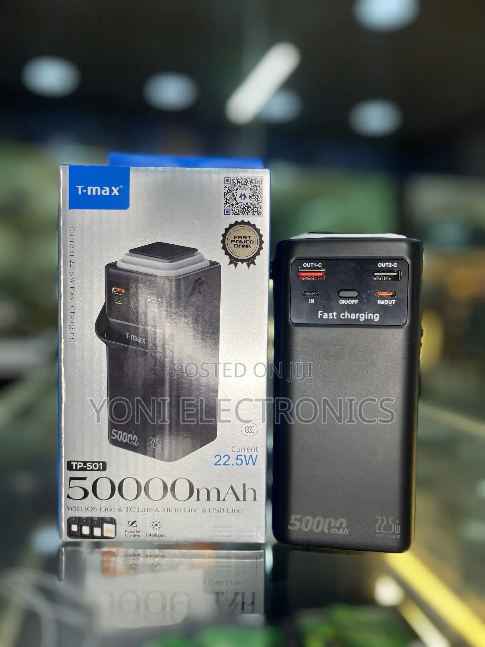 T-Max Tp-501 50,000mah High-Capacity Power Bank – 22.5w Fast Charging
