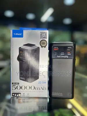 T-Max Tp-501 50,000mah High-Capacity Power Bank – 22.5w Fast Charging