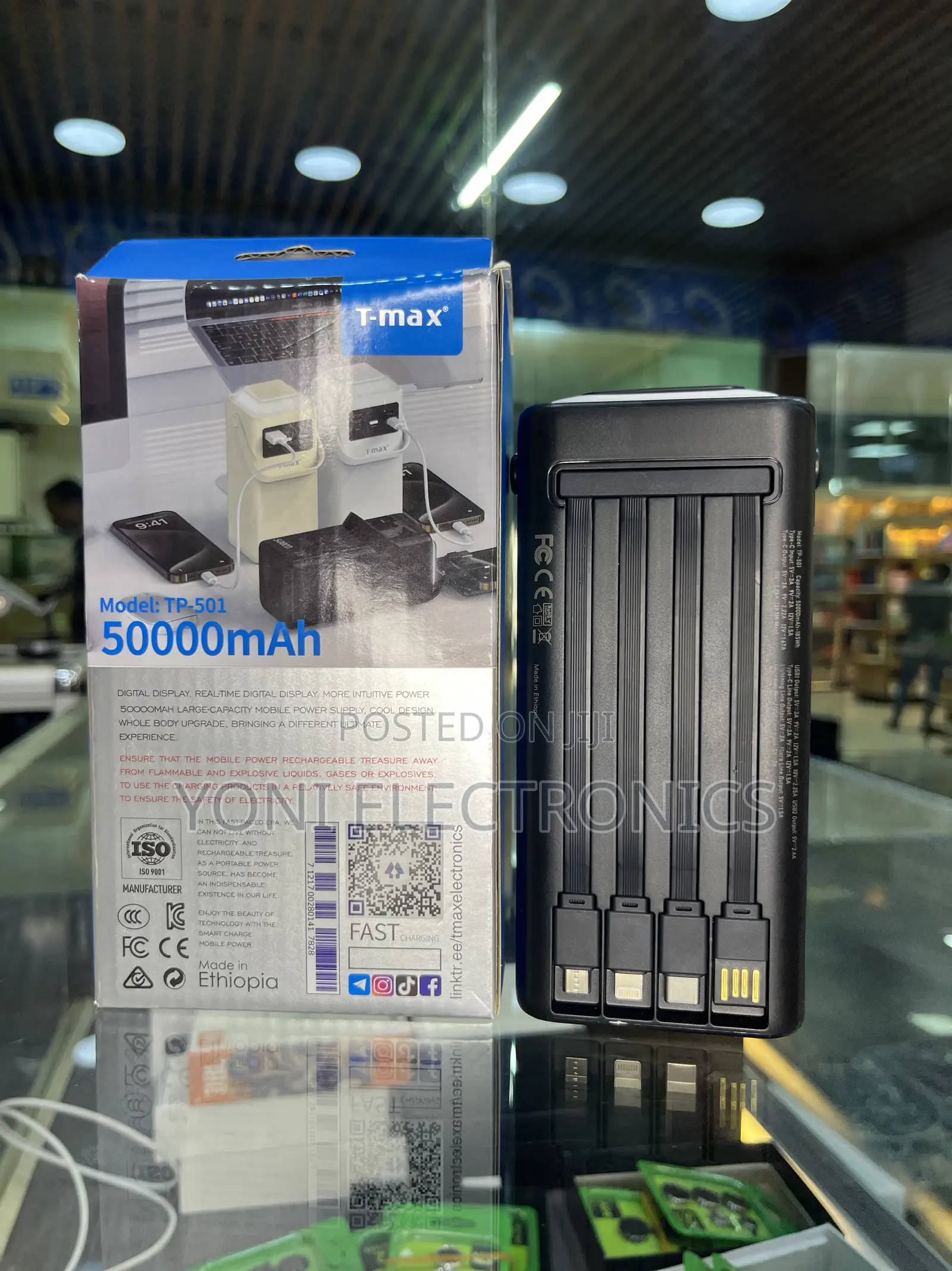 T-Max Tp-501 50,000mah High-Capacity Power Bank – 22.5w Fast Charging