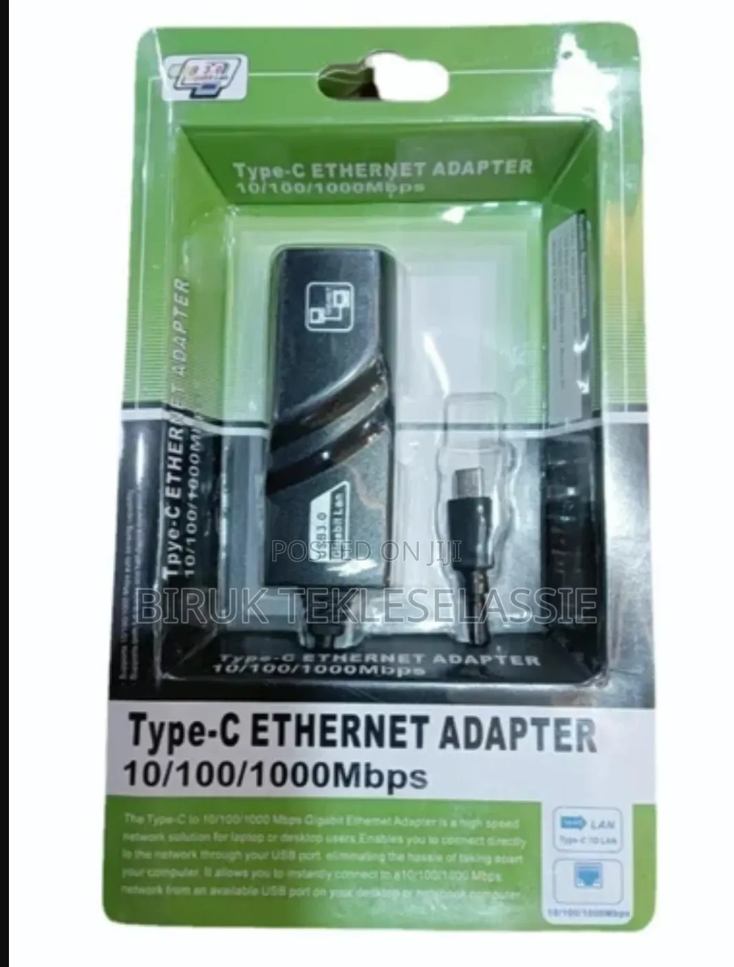 Type-c Male Gigabit To Rj45 Female Lan Converter Ethernet Adapter