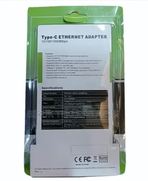 Type-c Male Gigabit To Rj45 Female Lan Converter Ethernet Adapter