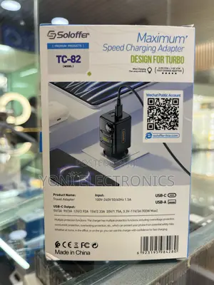 Soloffer Tc-82 100w Turbo.Pd Speed Charging Adapter
