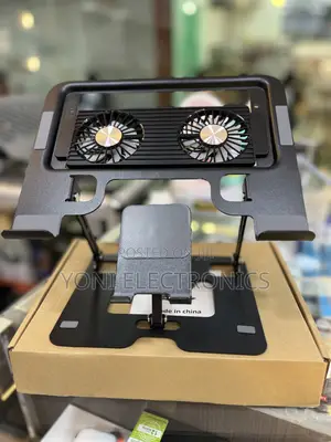 Adjustable Aluminum Laptop Smartphone Stand With Integrated Dual