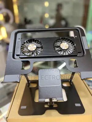 Adjustable Aluminum Laptop Smartphone Stand With Integrated Dual