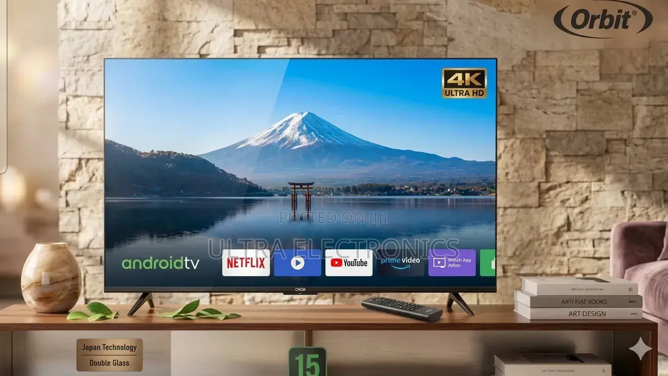 Orbit 55 Inch Ultra Hd Smart Tv Featuring a Branded "Cnok"