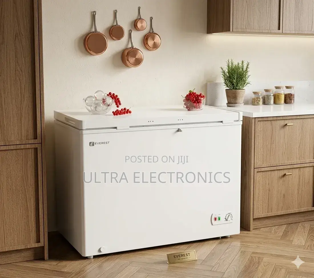 Everest White Chest Freezer Features a Minimalist Design With a Sleek