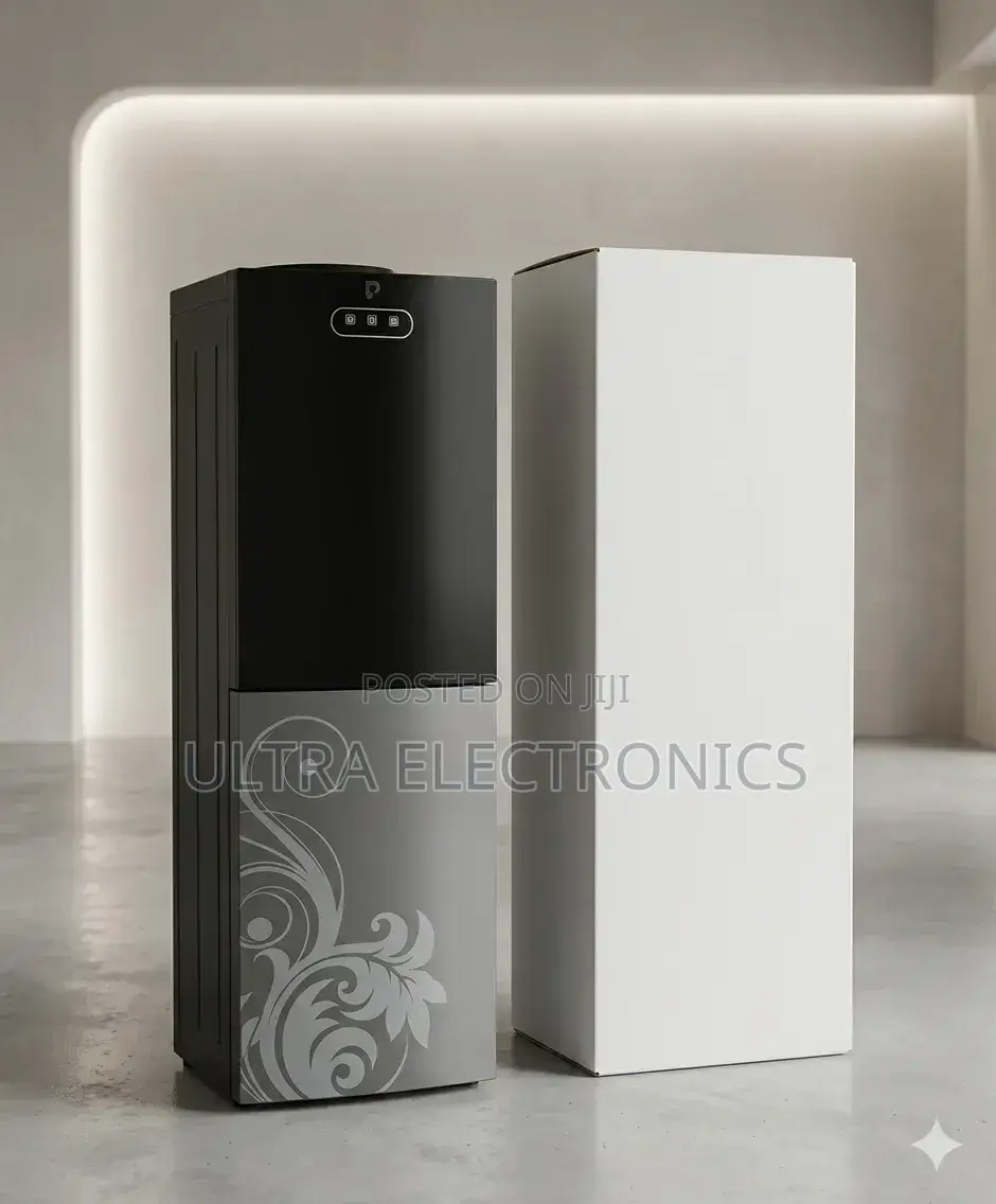 Popular Grey Freestanding Water Dispenser Features a Top-Loading