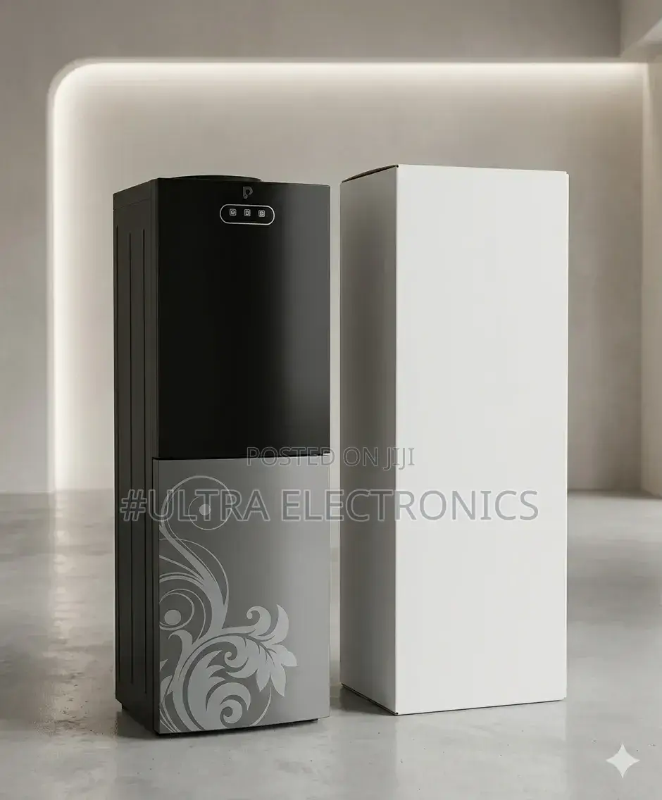 Popular Grey Freestanding Water Dispenser Features a Top-Loading