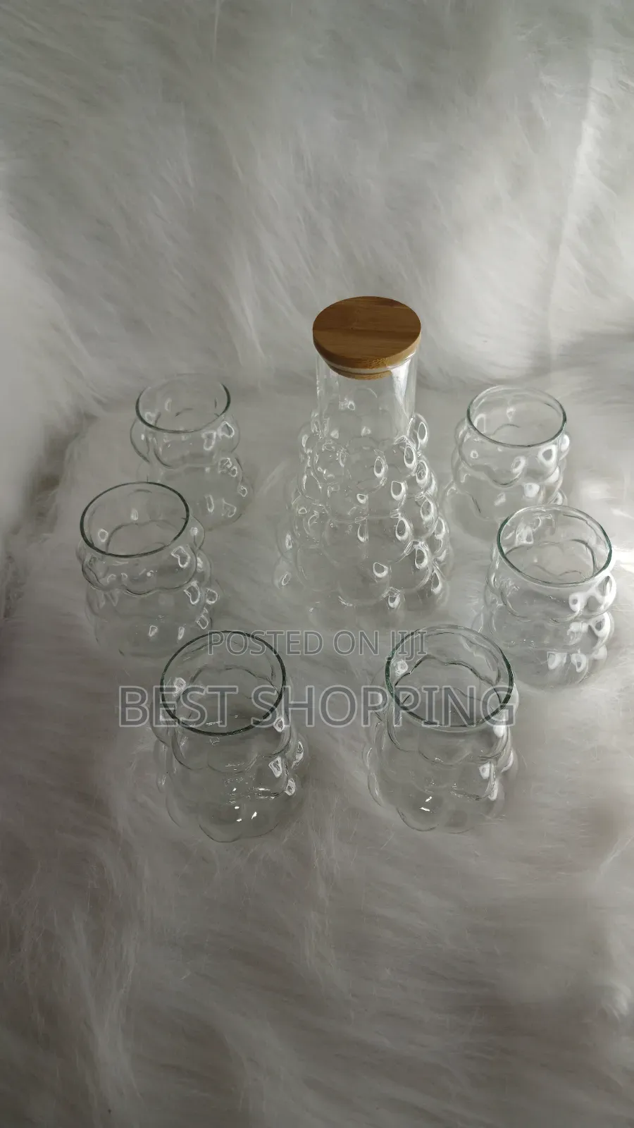 Luxurious Glassware Set 7 Pc የዉሃ ብርጭቆ ሴት