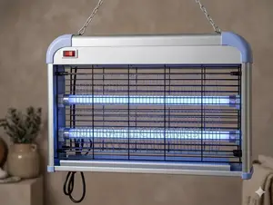 Killer Best 30w Electric Insect Killer Features a Silver and Blue