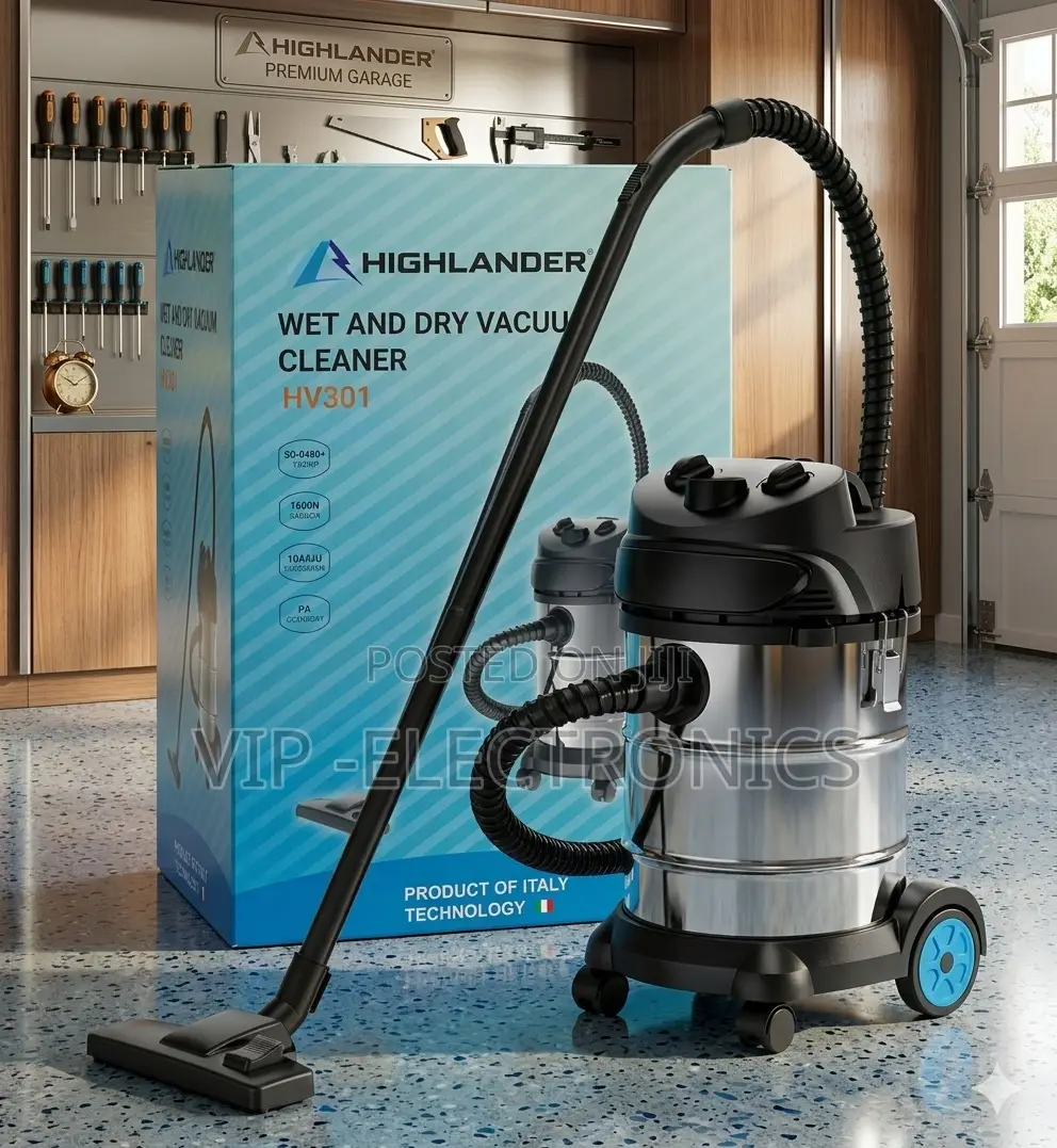 Highlander 30l Vacuum Cleaner 1400w Heavy-Duty Wet Dry Cleaner