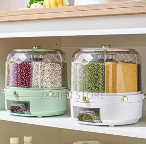 Multi-compartment Rotating Grain Dispenser ትልቁ