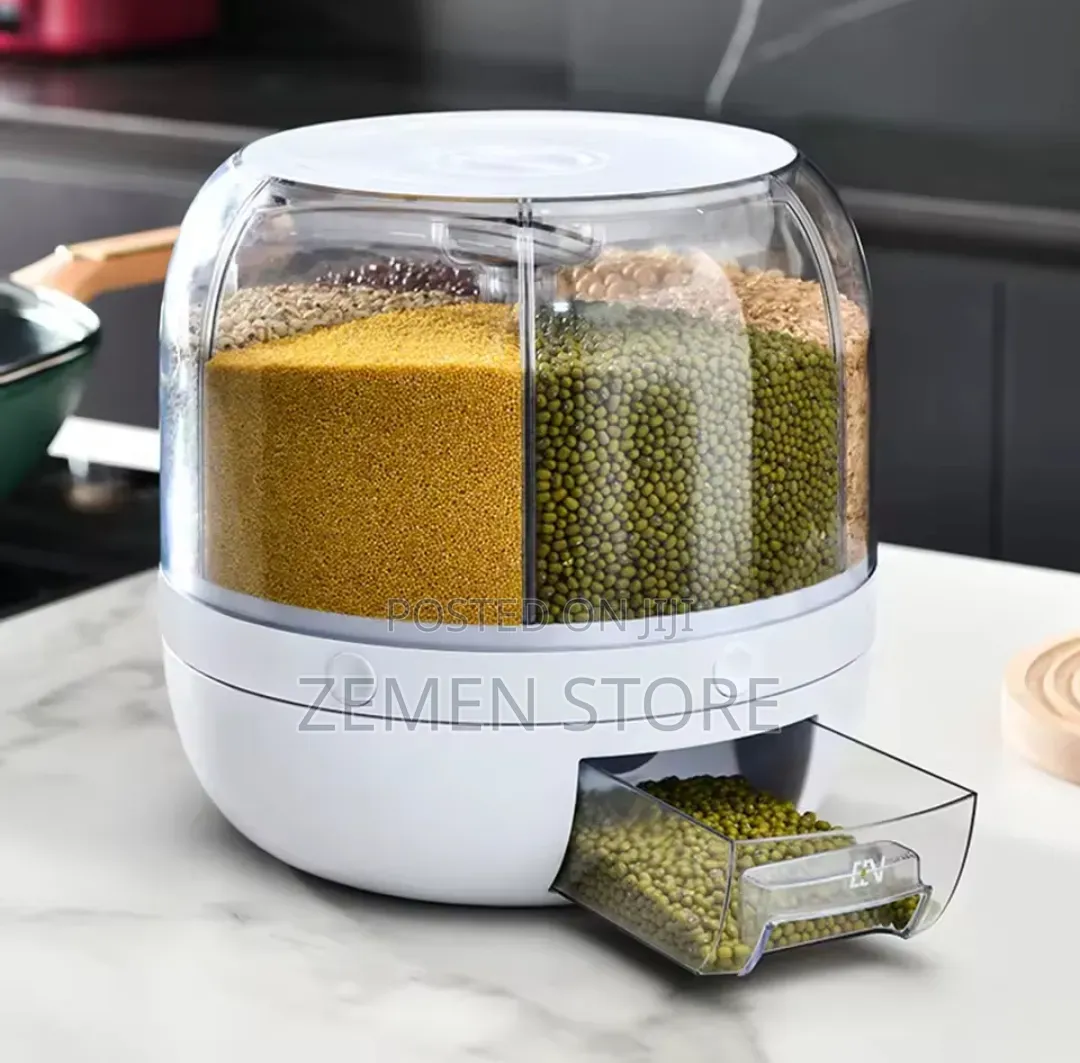 360° Rotating Multifunctional Food Grain Storage ትልቁ