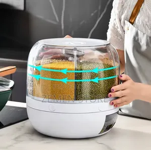 360° Rotating Multifunctional Food Grain Storage ትልቁ