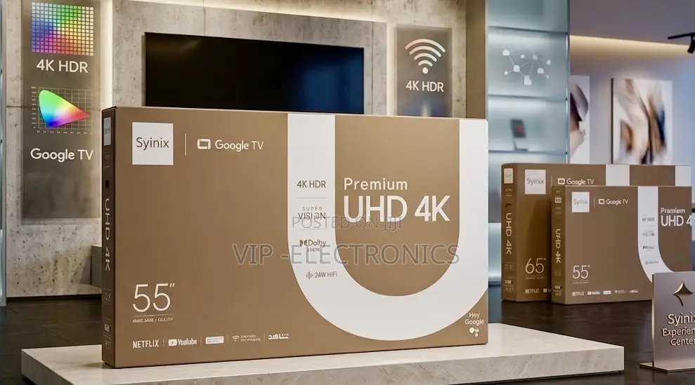 Syinix 55 Inch Tv Premium Uhd Google Tv – Smart Entertainment