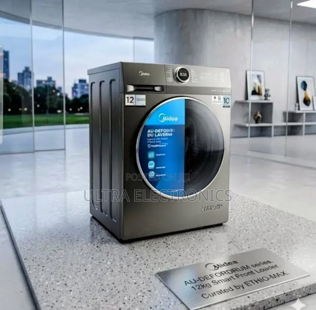 Midea 12kg Front-Load Washing Machine a Gray Suitable for Family-Sized