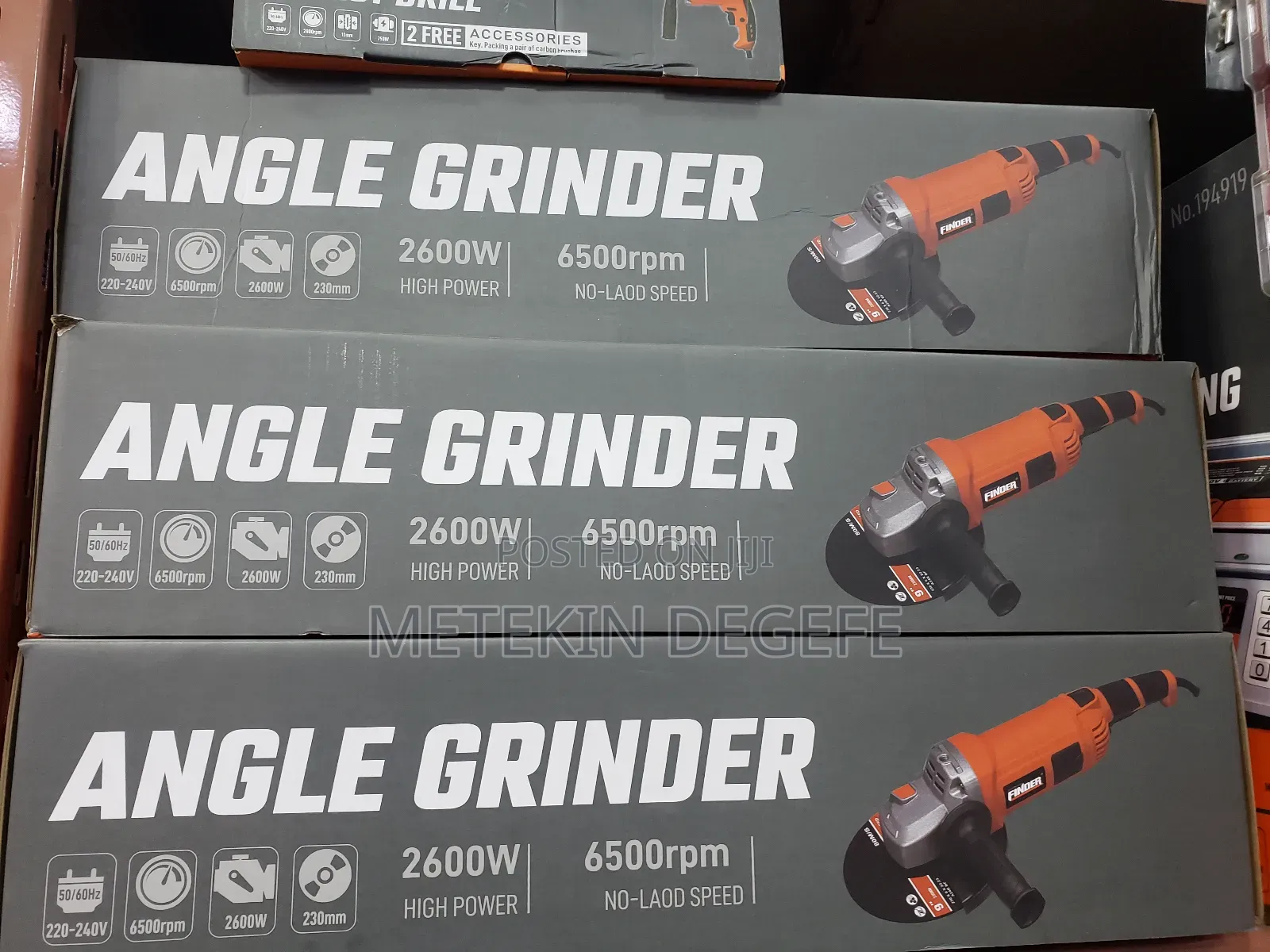 Finder Brand 2600w Angle Grinders, Designed for Heavy-Duty Metal