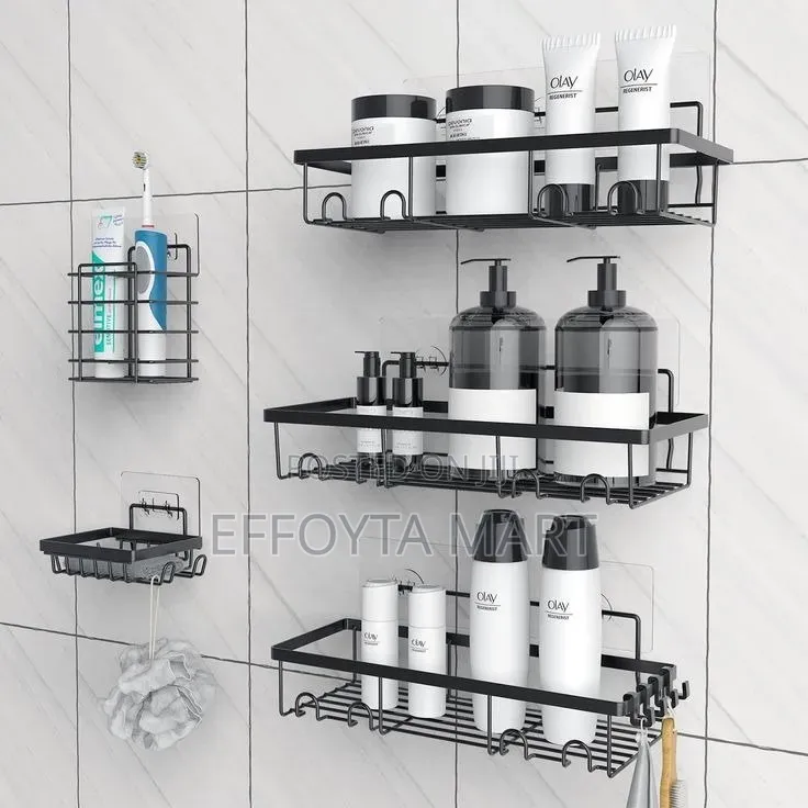 5pcs Stainless Steel Organizing Storage Rack for Cosmotics
