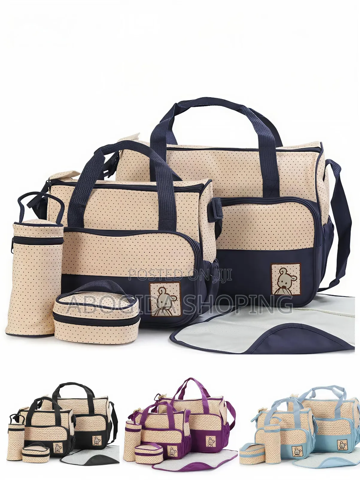 5pcs Baby Diaper Bag Set – Mother Baby Travel Bag
