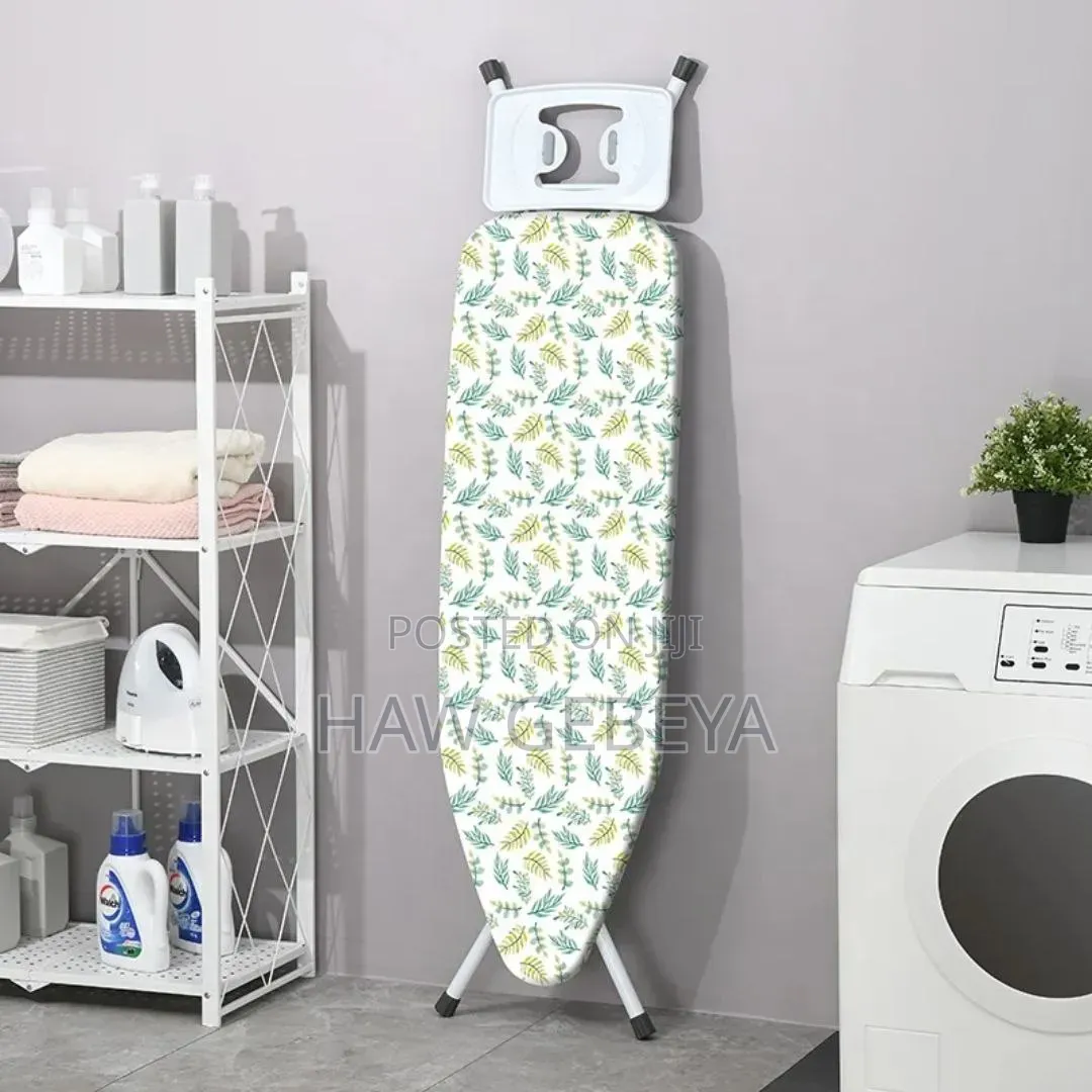 Ironing Board የልብስ መተኮሻ ጠረንጴዛ ሙሉ ለሙሉ ከብረት የተሰራ ቦርዱ የላሜራ የካውያ ማሰሰቀመ