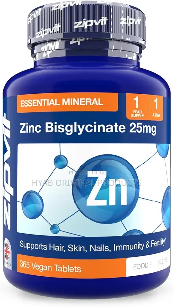 Zinc Bisglycinate 25mg, (1 Year Supply)