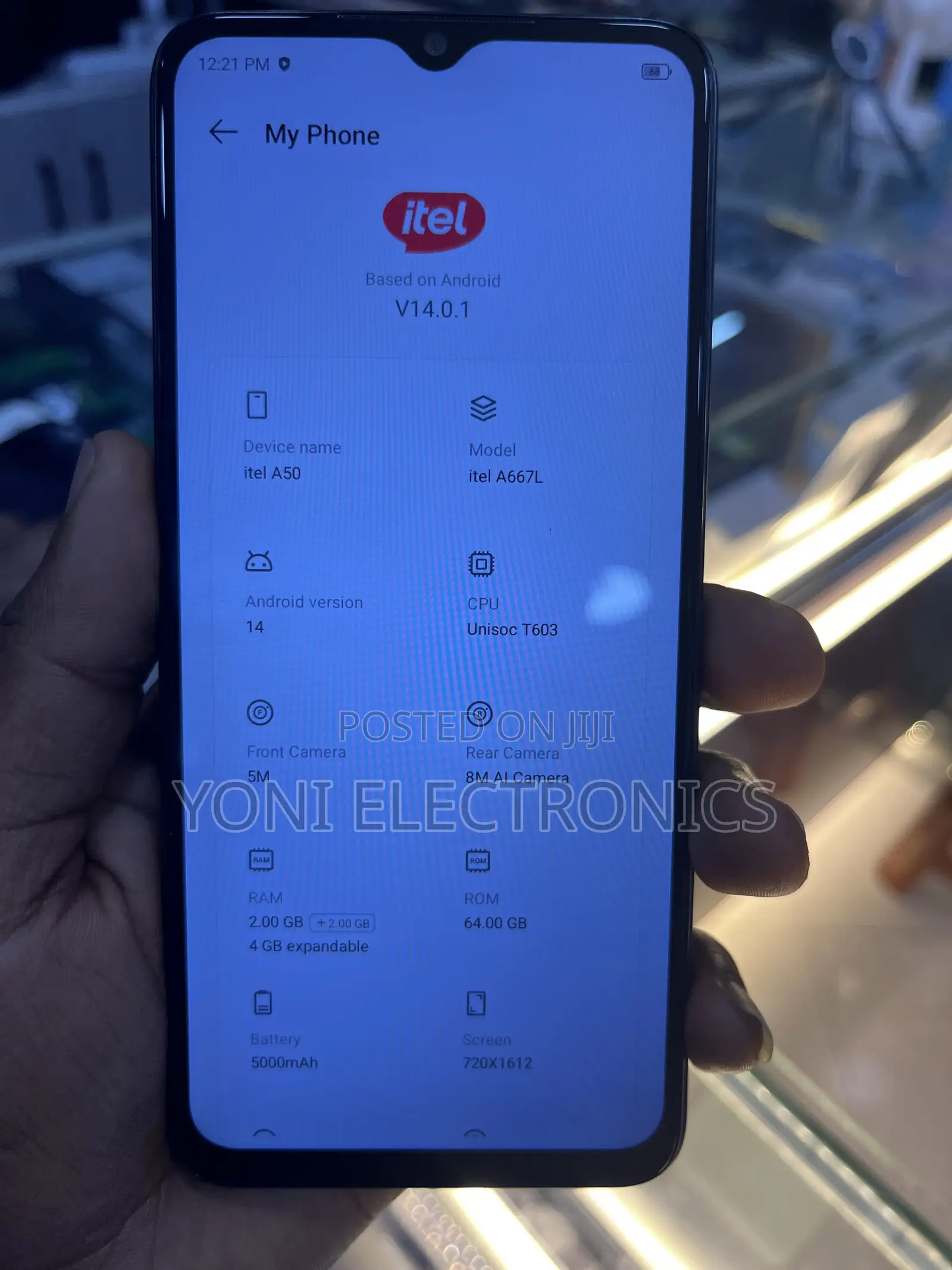 New Itel A50 128 GB Black