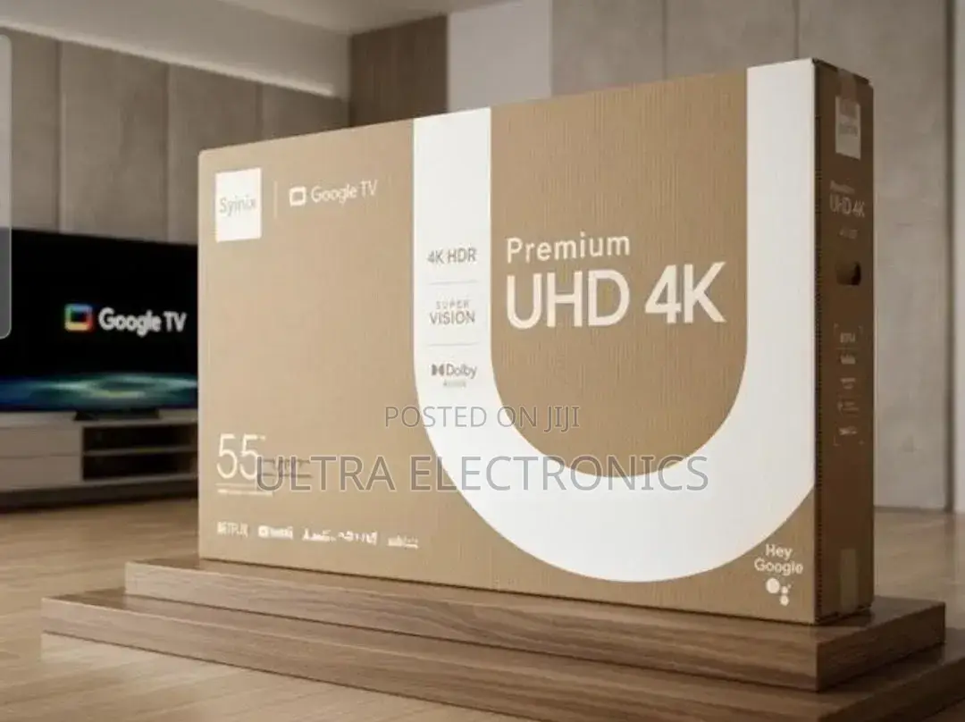 Syinix 55 Frameless Screen Premium Uhd Smart Google Tv, Likely