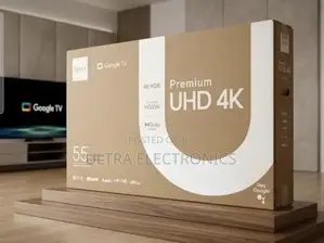 Syinix 55 Frameless Screen Premium Uhd Smart Google Tv, Likely