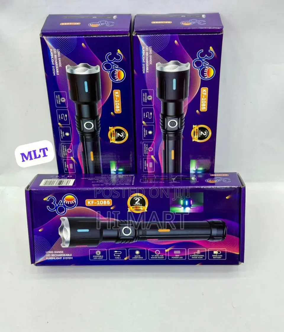 High Power Rechargeable Flashlight