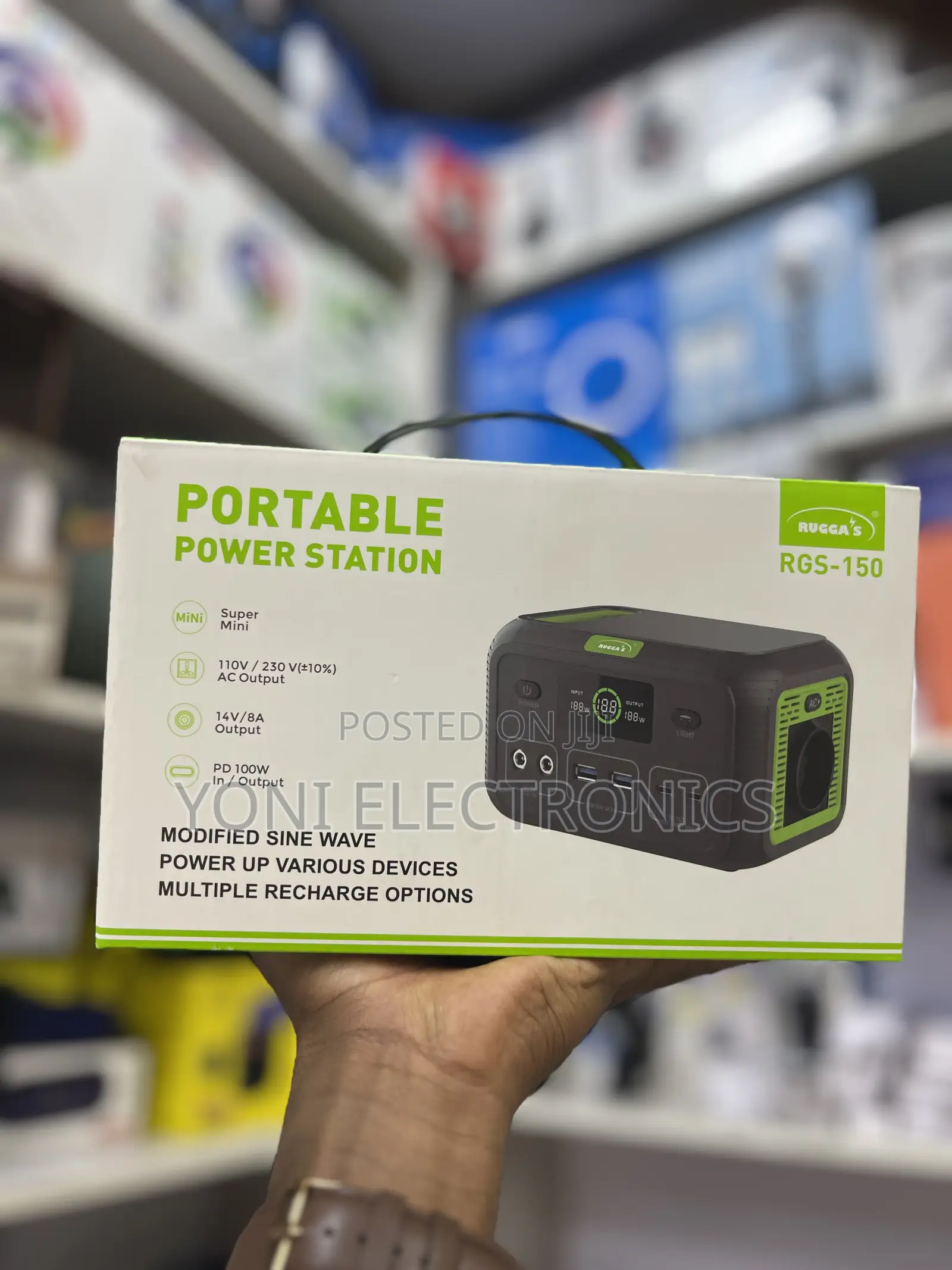 Rugga's Rgs-150 Power Station | Mini Power Bank With Ac/Dc 100w Pd