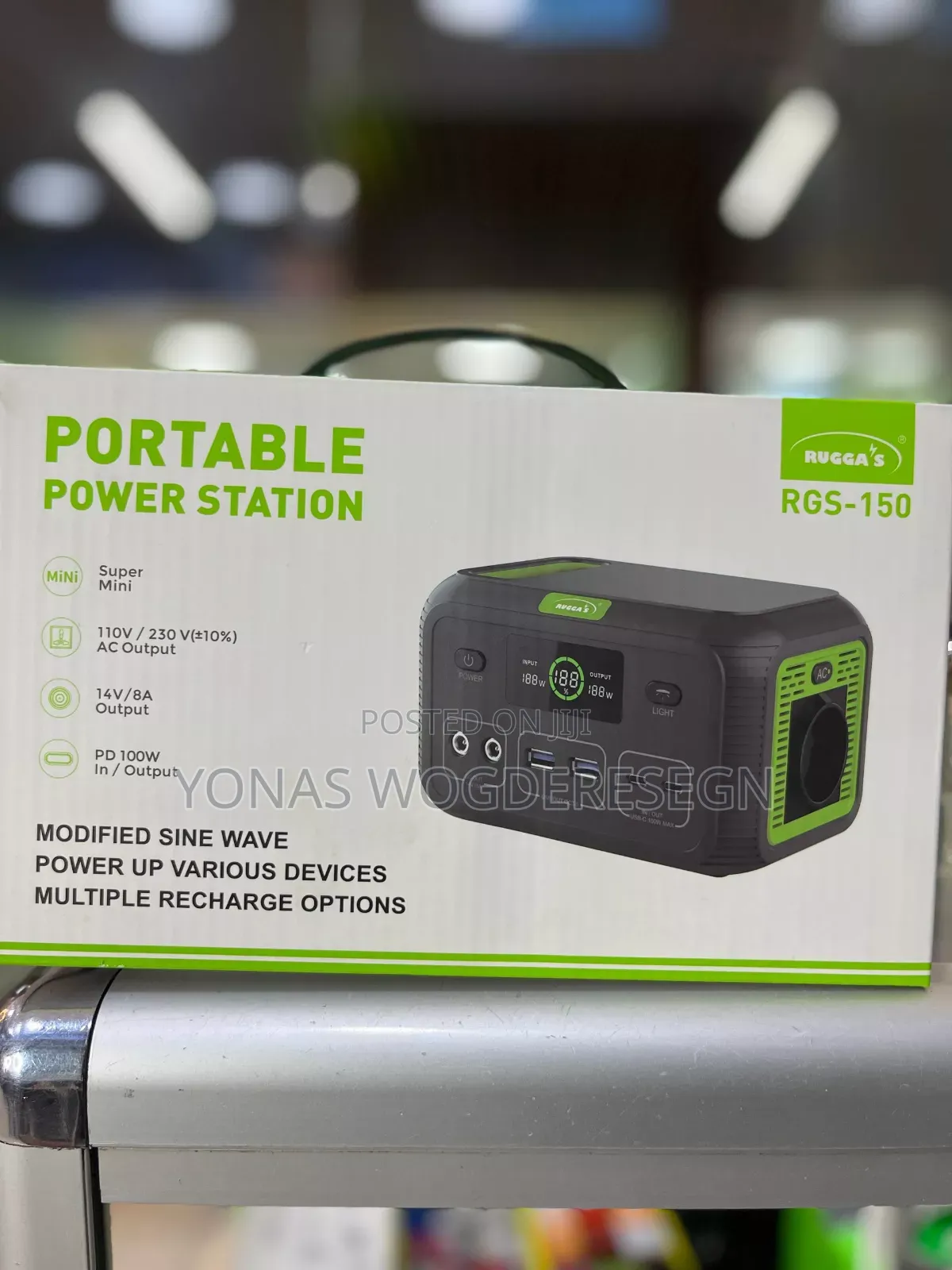 Rugga's RGS-150 Compact Solar-Ready Power Station –Perfect for Camping