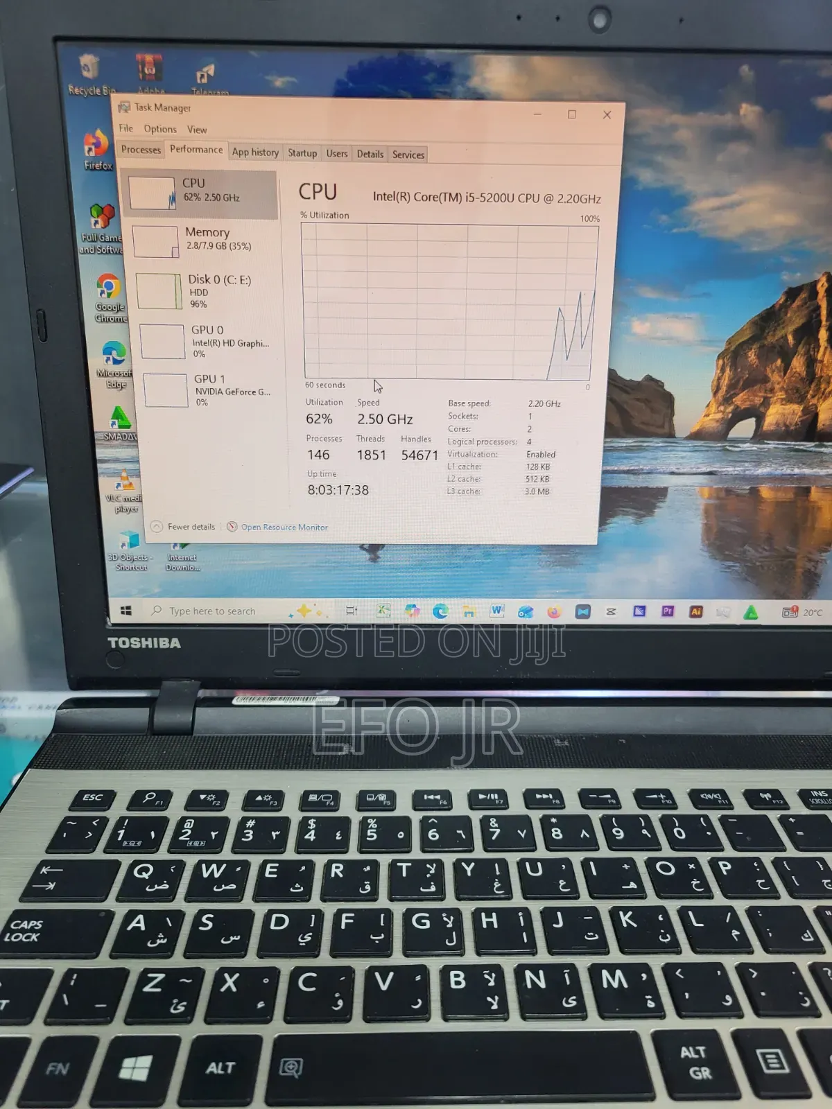 Laptop Toshiba Satellite C55 8GB Intel Core i5 HDD 1T