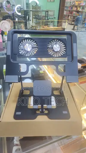 Laptop and Phone Stand With Fan