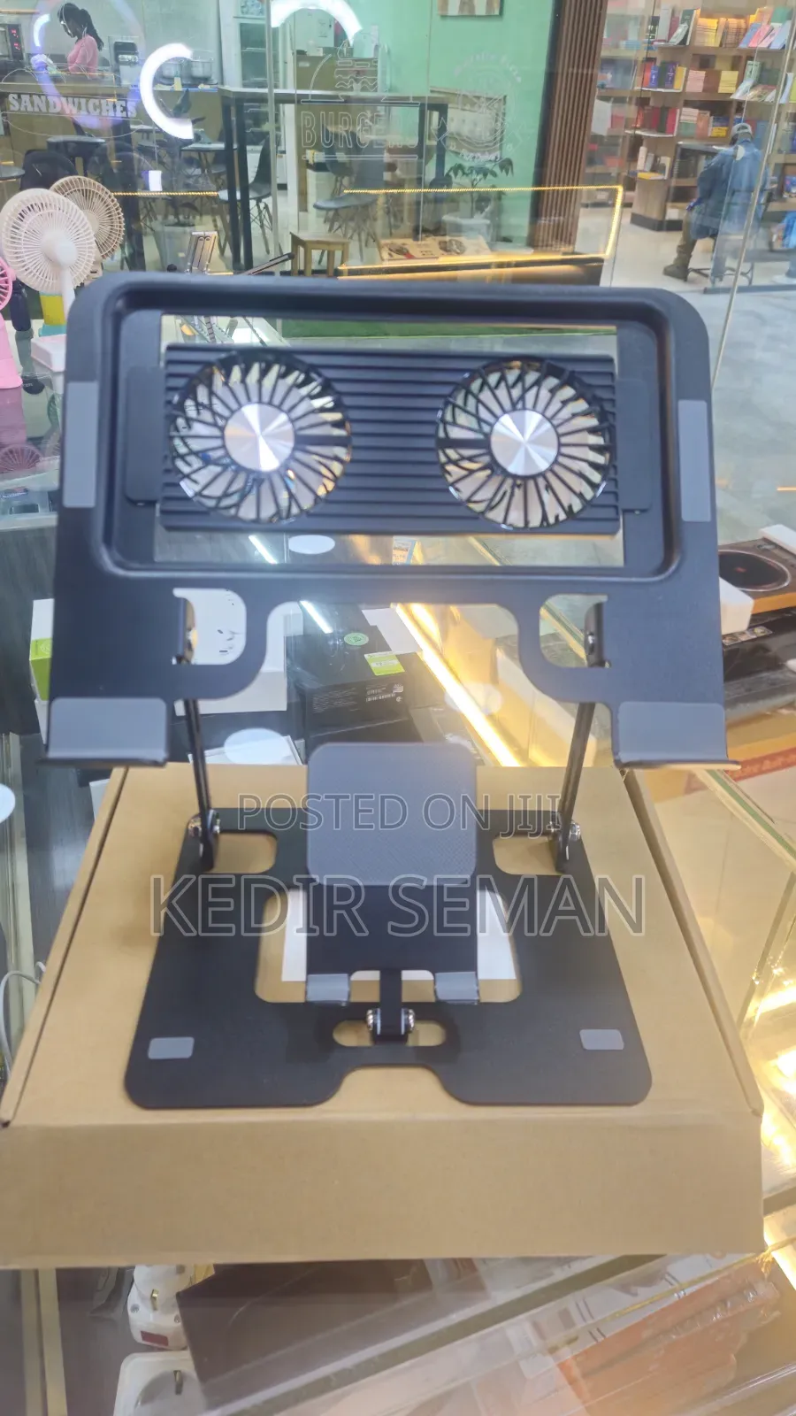 Laptop and Phone Stand With Fan
