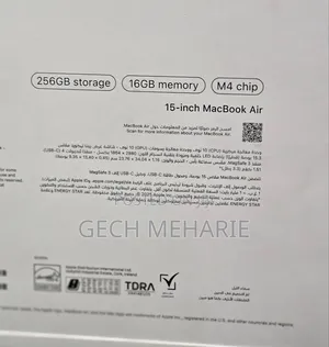 New Laptop Apple MacBook Air 2025 M4 16GB Apple M4 SSD 256GB