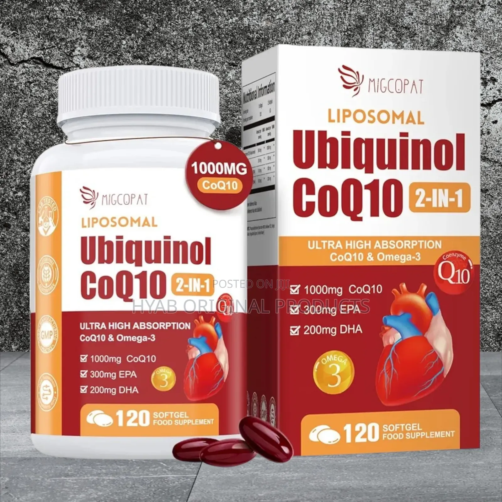 500 Mg Liposomal Coq10 Ubiquinol With Omega-3