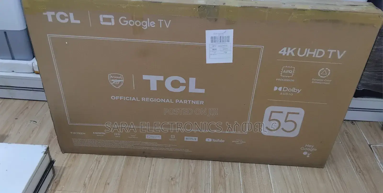 ◈Tcl 55" Google Uhd Tv ◈Dolby Audio ◈Free Delivery