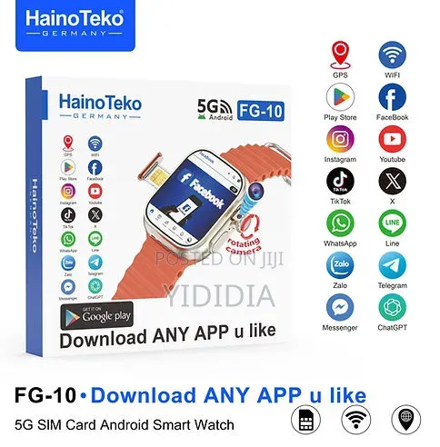 Hainoteko Fg-10 Android Smart Watch With Sim Card Support