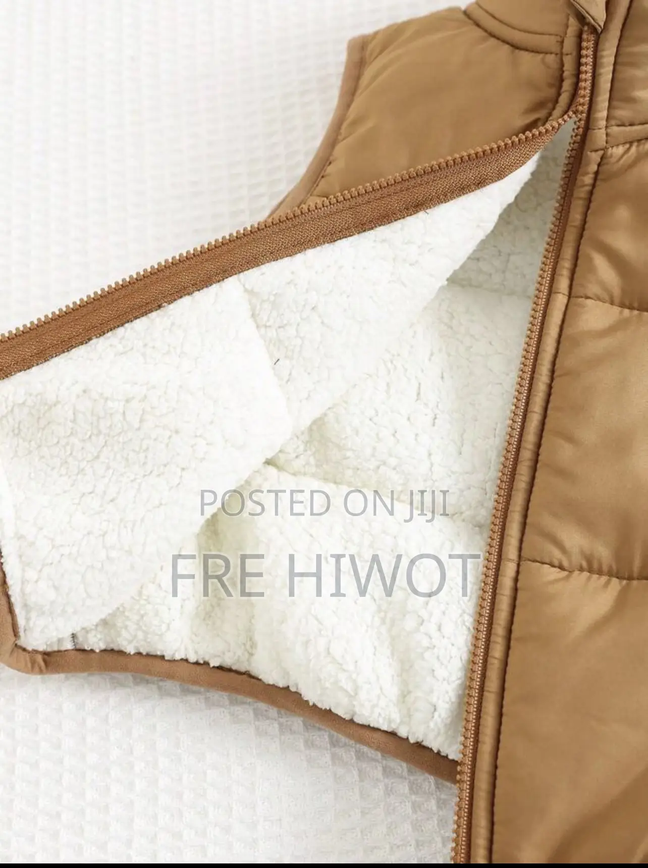 3pcs White and Brown Baby Boys Outerwear Set