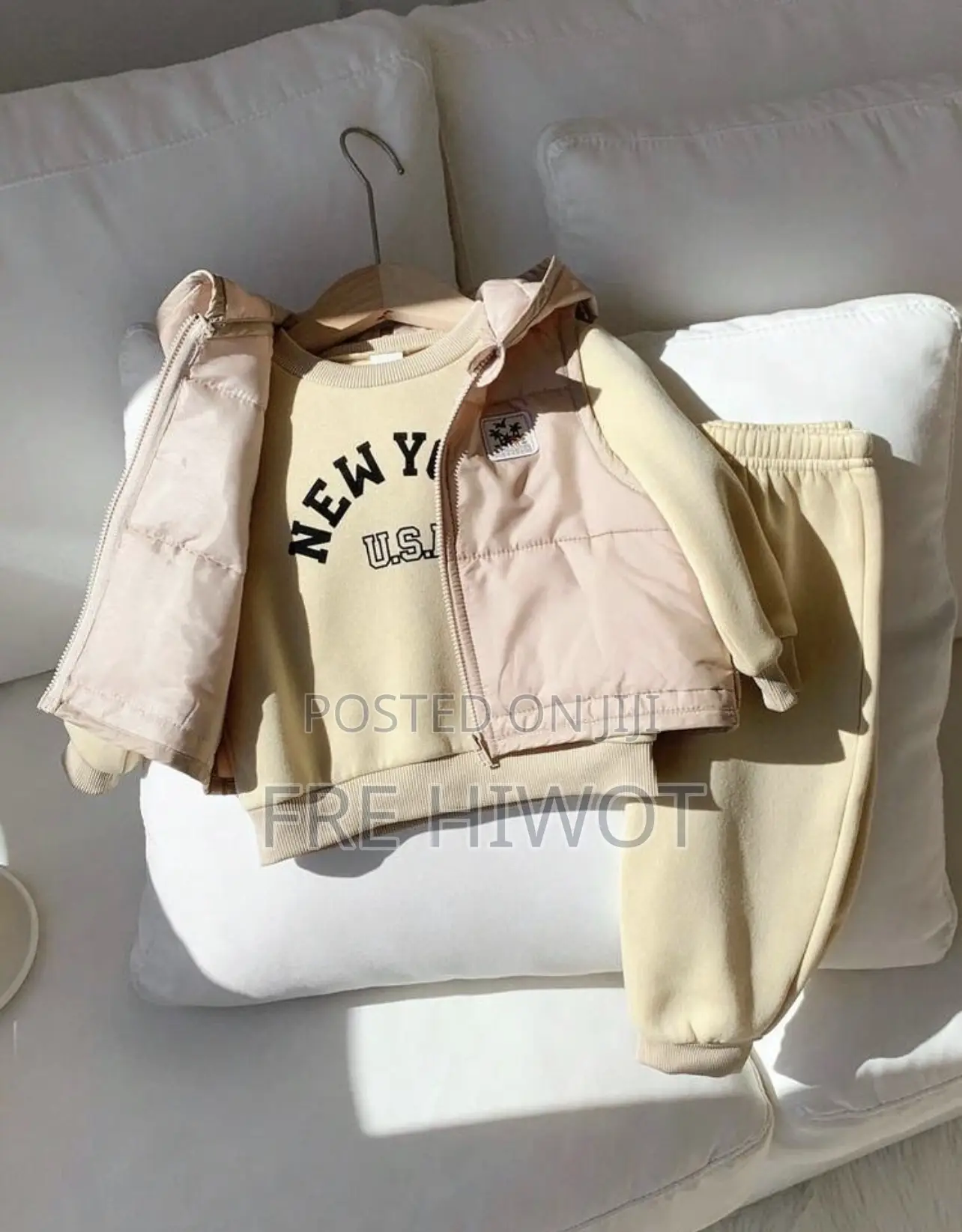 3pcs Baby Boys Hooded Jacket, Sweatshirt, and Pants Tracksuit Set