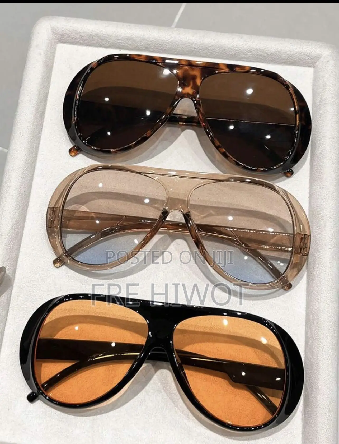 Women's Leopard Print Aviator Style Colored Lens Fashion Glasses