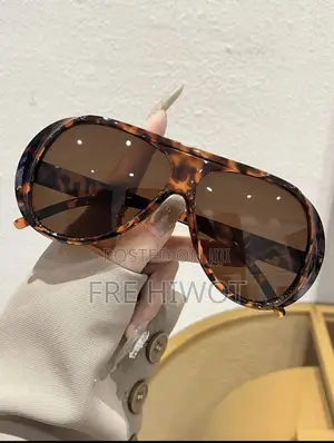 Women's Leopard Print Aviator Style Colored Lens Fashion Glasses