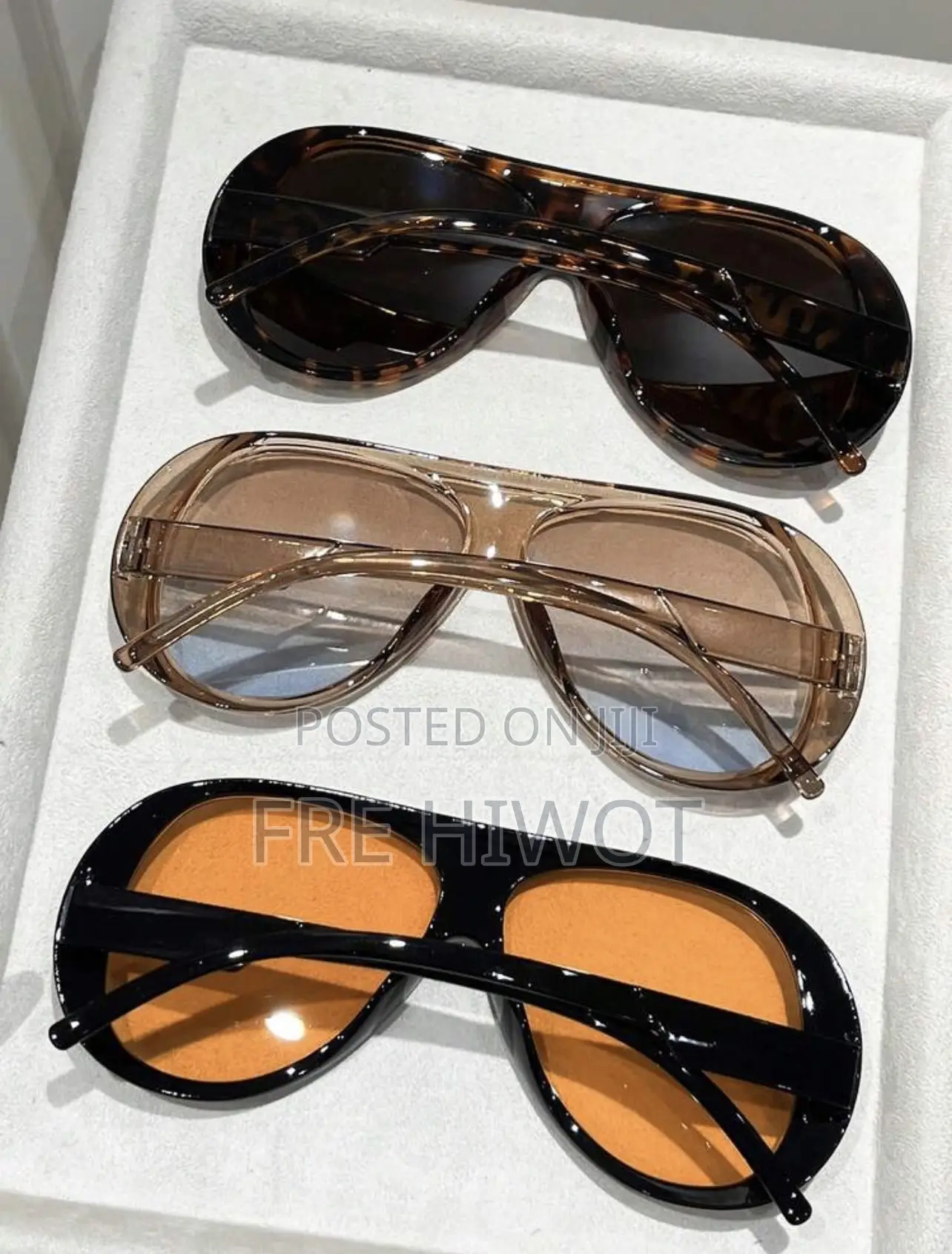 Women's Leopard Print Aviator Style Colored Lens Fashion Glasses