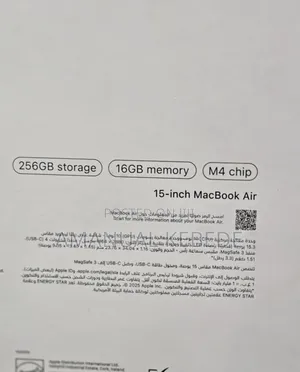 New Laptop Apple MacBook Air 2025 M4 16GB Apple M4 SSD 256GB