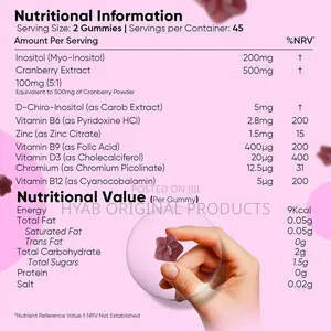 Myo D-Chiro Inositol Gummies 40:1 Ratio