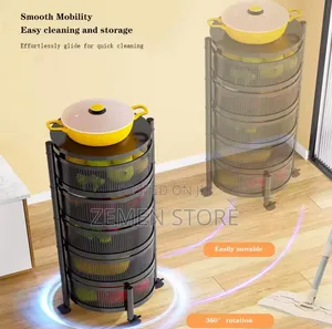 5-tier Rotating Storage Rack Multi-layer Kitchen Organizer Basket