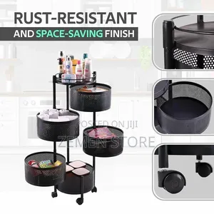 5-tier Rotating Storage Rack Multi-layer Kitchen Organizer Basket