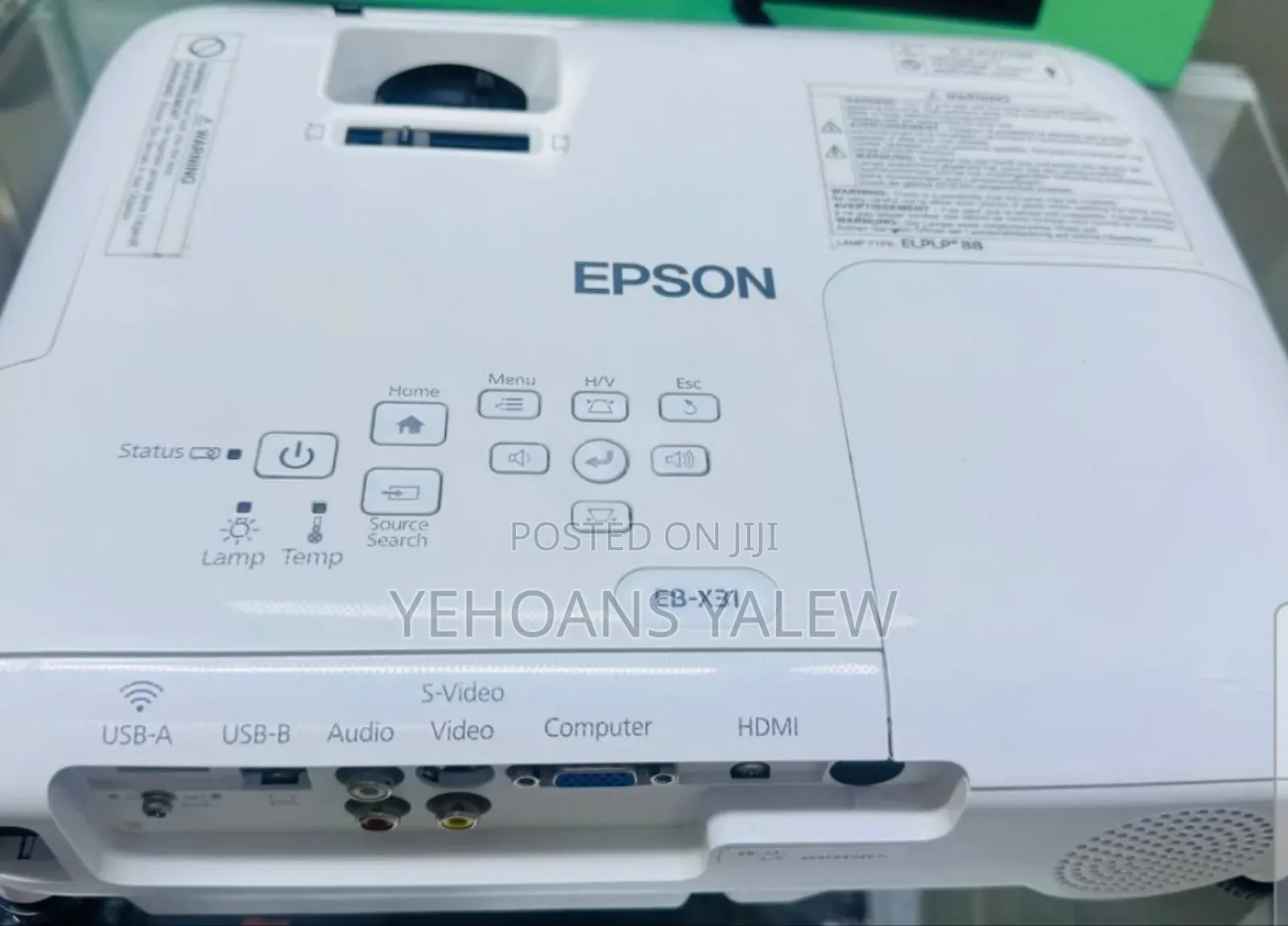 Epson Projector Model Name: Eb-X31 Hardware Interface